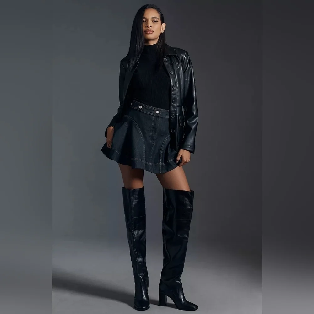 NIB Schutz Terrance Over-The-Knee Block Boots, Size 5B